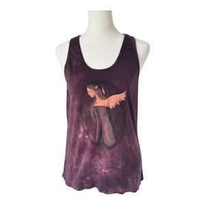 Vintage Mountain Girl Rachel Anderson Fairy Graphic Tee Purple Whimsygoth‎ Y2K